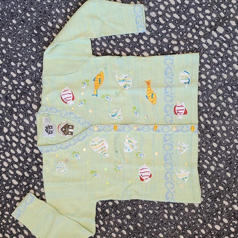 SALE!! Storybook Knits "Fish in Motion" Sweater NWT!